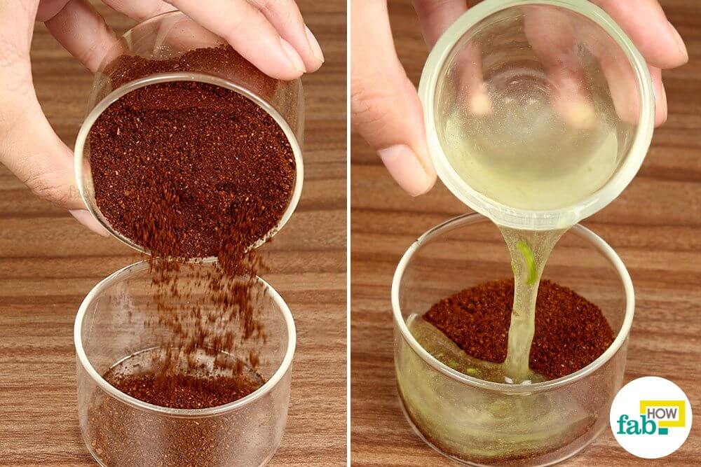 coffee and aloe vera gel