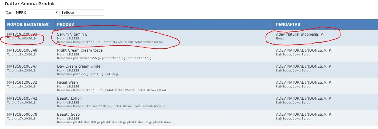 cara cek no bpom kosmetik