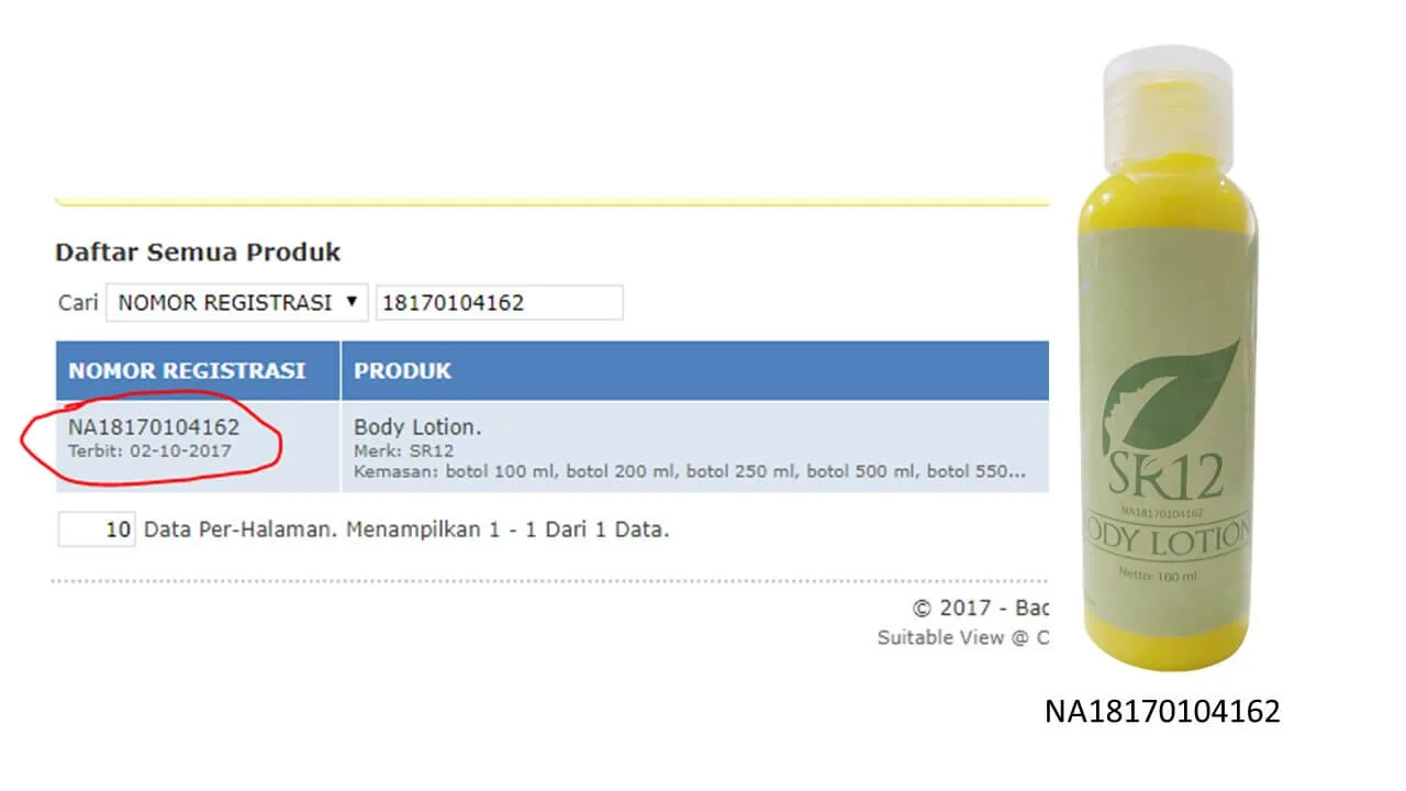 cara mengecek no bpom produk