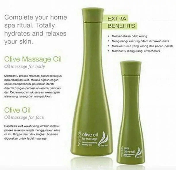 perbedaan wardah olive oil for massage dan pure olive oil