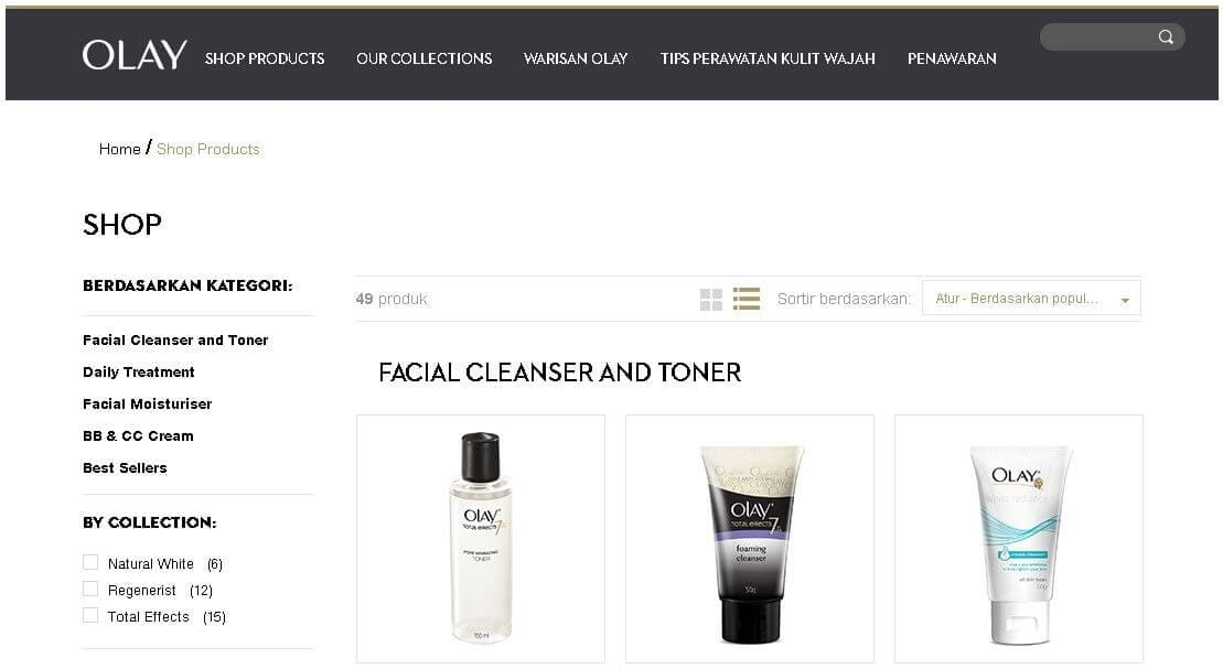 Produk Kosmetik Olay yang bagus