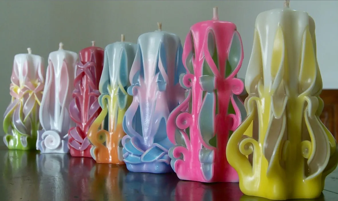 Gambar kerajinan lilin cantik