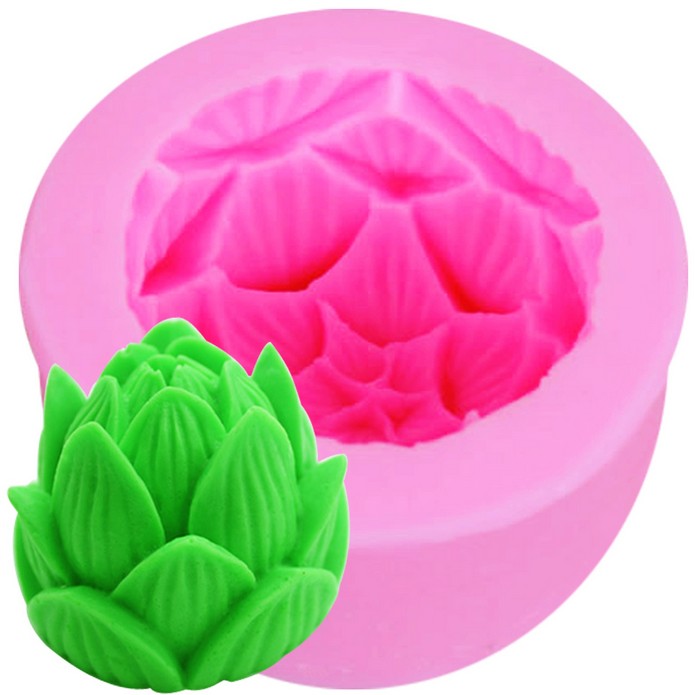 kerajinan dari bahan lunak sabun cetakan bentuk bunga hijau