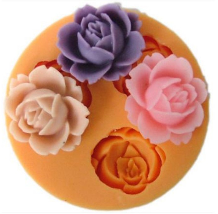 kerajinan dari bahan lunak sabun cetakan bentuk bunga warna