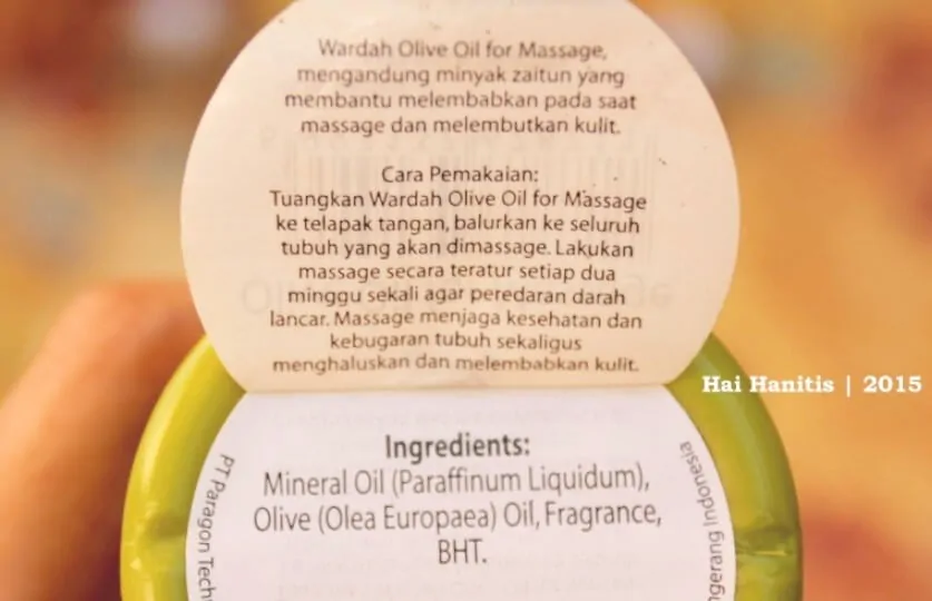 komposisi minyak zaitun wardah