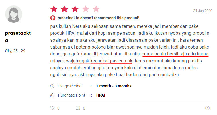 sabun madu hpai review